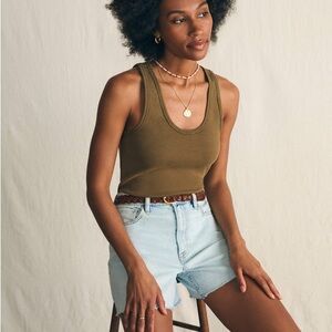 NWT Faherty Sunwashed Ribbed Tank